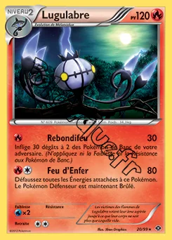 Carte Pokémon Lugulabre n°20 de la série Destinées Futures