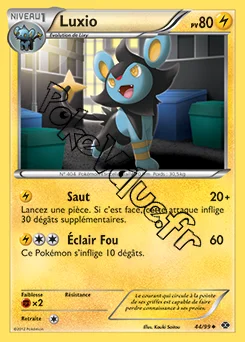 Carte Pokémon Luxio  n°44 de la série Destinées Futures