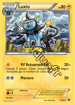 Carte Pokémon Luxio  n°45 de la série Destinées Futures