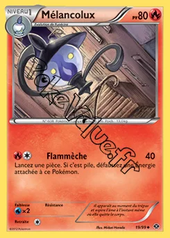 Carte Pokémon Mélancolux n°19 de la série Destinées Futures