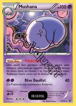 Carte Pokémon Mushana Reverse n°59 de la série Destinées Futures
