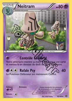 Carte Pokémon Neitram n°62 de la série Destinées Futures