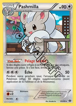 Carte Pokémon Pashmilla n°85 de la série Destinées Futures