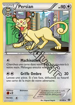 Carte Pokémon Persian  n°81 de la série Destinées Futures