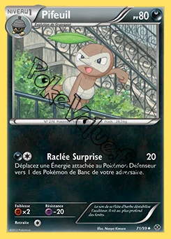 Carte Pokémon Pifeuil n°71 de la série Destinées Futures