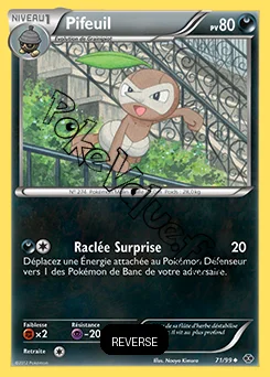 Carte Pokémon Pifeuil Reverse n°71 de la série Destinées Futures