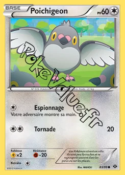 Carte Pokémon Poichigeon n°83 de la série Destinées Futures