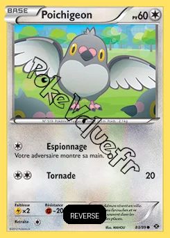 Carte Pokémon Poichigeon Reverse n°83 de la série Destinées Futures