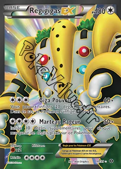 Carte Pokémon Regigigas EX  n°99 de la série Destinées Futures