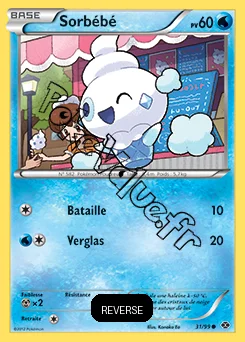Carte Pokémon Sorbébé Reverse n°31 de la série Destinées Futures