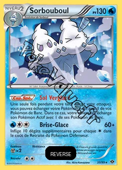 Carte Pokémon Sorbouboul Reverse n°33 de la série Destinées Futures