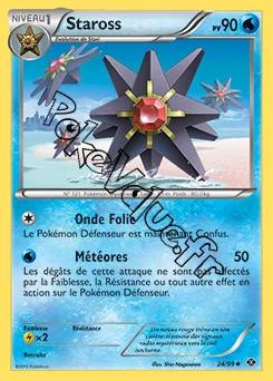 Carte Pokémon Staross  n°24 de la série Destinées Futures