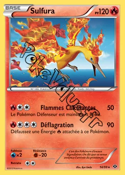 Carte Pokémon Sulfura n°14 de la série Destinées Futures