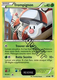 Carte Pokémon Trompignon Reverse n°8 de la série Destinées Futures