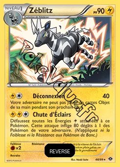 Carte Pokémon Zéblitz Reverse n°48 de la série Destinées Futures
