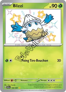 Carte Pokémon Blizzi  n°100 de la série Destinées de Paldea
