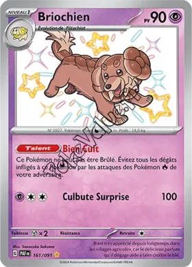 Carte Pokémon Briochien  n°161 de la série Destinées de Paldea