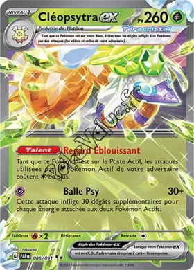 Carte Pokémon Cléopsytra ex  n°006 de la série Destinées de Paldea