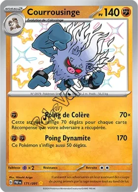 Carte Pokémon Courrousinge  n°171 de la série Destinées de Paldea