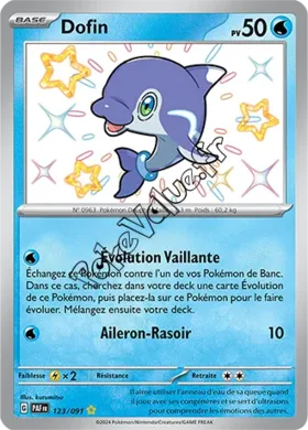 Carte Pokémon Dofin  n°123 de la série Destinées de Paldea