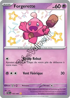 Carte Pokémon Forgerette  n°165 de la série Destinées de Paldea