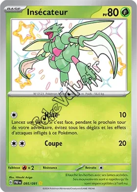 Carte Pokémon Insécateur  n°095 de la série Destinées de Paldea