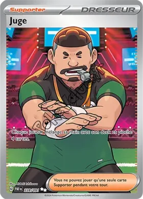Carte Pokémon Juge n°228 de la série Destinées de Paldea