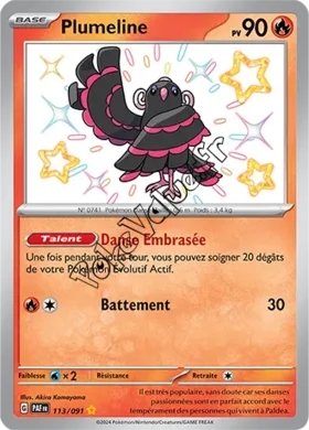 Carte Pokémon Plumeline  n°113 de la série Destinées de Paldea