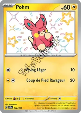 Carte Pokémon Pohm  n°142 de la série Destinées de Paldea