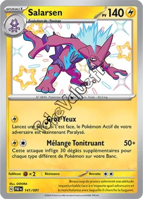 Carte Pokémon Salarsen  n°141 de la série Destinées de Paldea