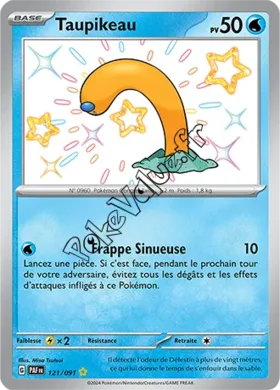 Carte Pokémon Taupikeau  n°121 de la série Destinées de Paldea