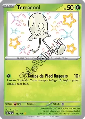 Carte Pokémon Terracool  n°105 de la série Destinées de Paldea