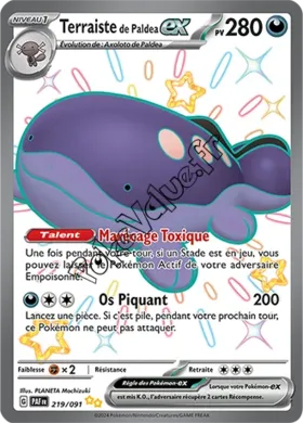 Carte Pokémon Terraiste de Paldea ex  n°219 de la série Destinées de Paldea