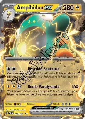Carte Pokémon Ampibidou ex  n°079 de la série Évolutions à Paldea