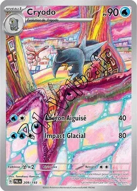 Carte Pokémon Cryodo  n°209 de la série Évolutions à Paldea