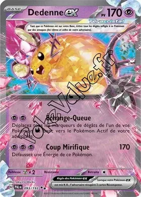 Carte Pokémon Dedenne ex  n°093 de la série Évolutions à Paldea