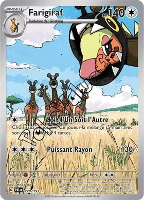 Carte Pokémon Farigiraf  n°228 de la série Évolutions à Paldea