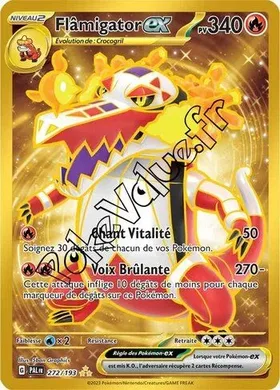Carte Pokémon Flâmigator ex  n°272 de la série Évolutions à Paldea