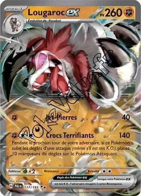 Carte Pokémon Lougaroc ex  n°117 de la série Évolutions à Paldea
