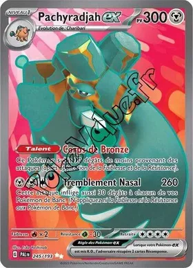 Carte Pokémon Pachyradjah ex  n°245 de la série Évolutions à Paldea