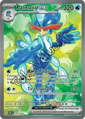 Carte Pokémon Palmaval ex  n°235 de la série Évolutions à Paldea