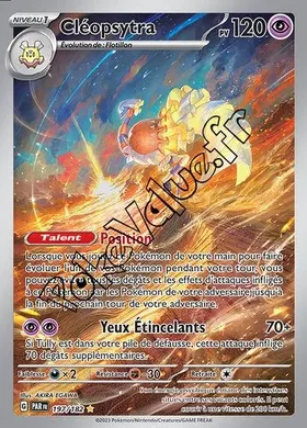 Carte Pokémon Cléopsytra  n°197 de la série Faille Paradoxe