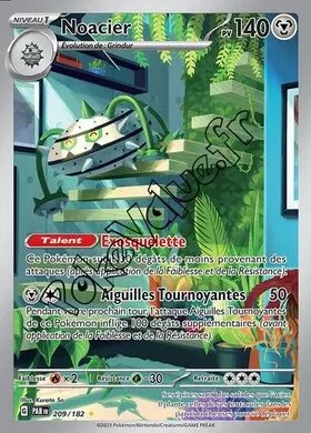 Carte Pokémon Noacier  n°209 de la série Faille Paradoxe
