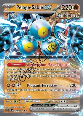 Carte Pokémon Pelage-Sablé ex  n°108 de la série Faille Paradoxe