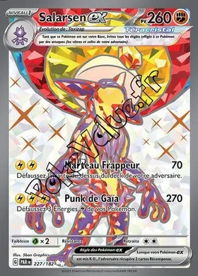 Carte Pokémon Salarsen ex  n°227 de la série Faille Paradoxe
