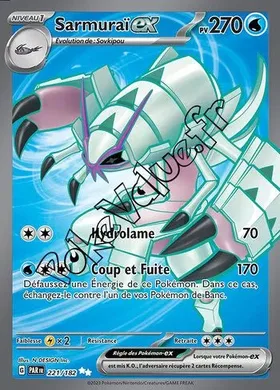Carte Pokémon Sarmuraï ex  n°221 de la série Faille Paradoxe