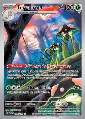 Carte Pokémon Terracruel  n°185 de la série Faille Paradoxe