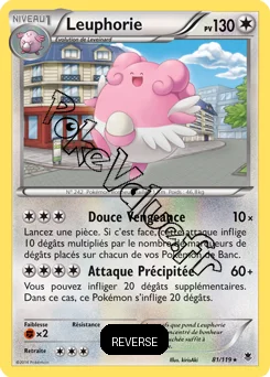 Carte Pokémon Blissey  Reverse n°81 de la série Vigueur Spectrale