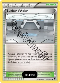 Carte Pokémon Bunker d'Acier Reverse n°105 de la série Vigueur Spectrale