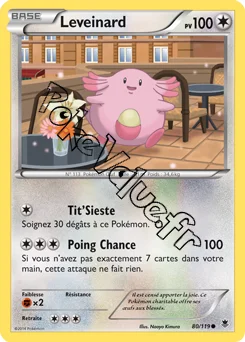 Carte Pokémon Chansey  n°80 de la série Vigueur Spectrale